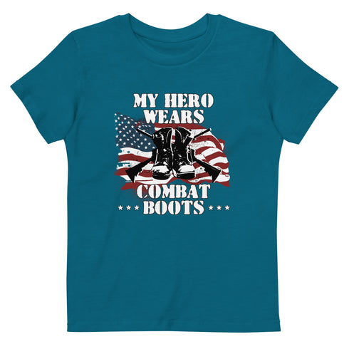 My Hero Wears Combat Boots Organic cotton kids t-shirt - Mainstream Freedom