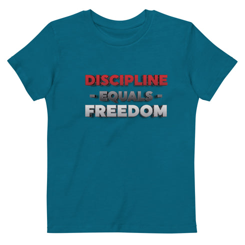 Discipline Equals Freedom Organic cotton kids t-shirt - Mainstream Freedom