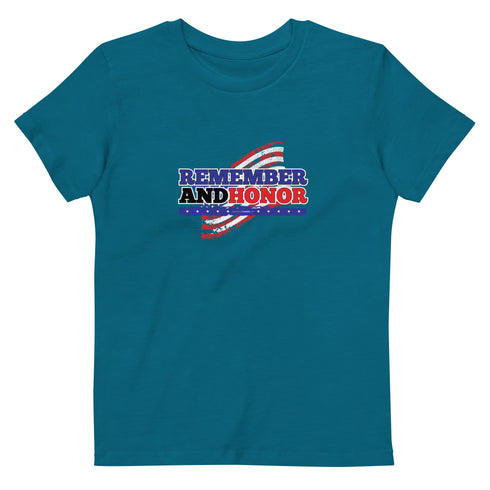 Remember And Honor Memorial Day Organic cotton kids t-shirt - Mainstream Freedom