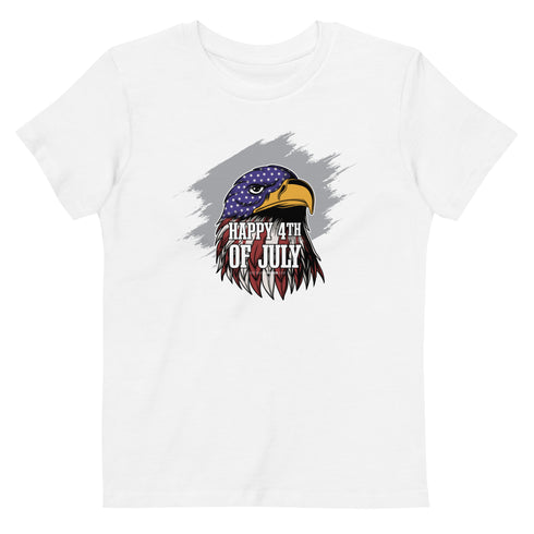 Happy 4th Of July Eagle Organic cotton kids t-shirt - Mainstream Freedom