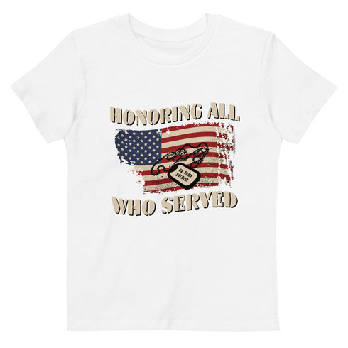 Honoring All Who Served Organic cotton kids t-shirt - Mainstream Freedom