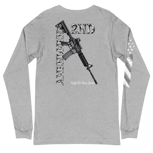 2nd Amendment Right To Bear Arms (Back) Unisex Long Sleeve Tee - Mainstream Freedom