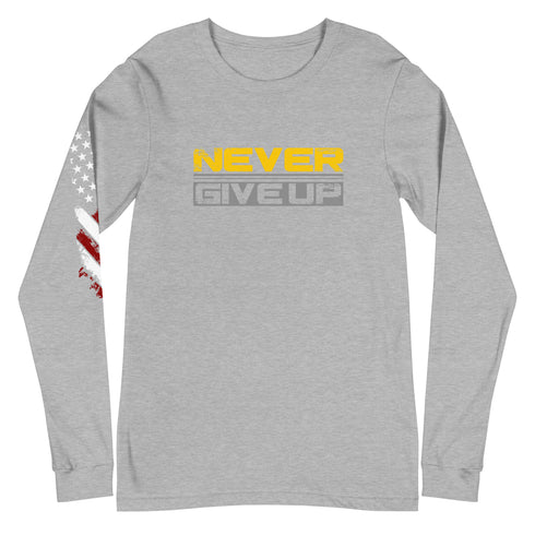 Never Give Up Unisex Long Sleeve Tee - Mainstream Freedom
