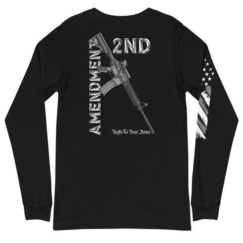 2nd Amendment Right To Bear Arms (Back) Unisex Long Sleeve Tee - Mainstream Freedom