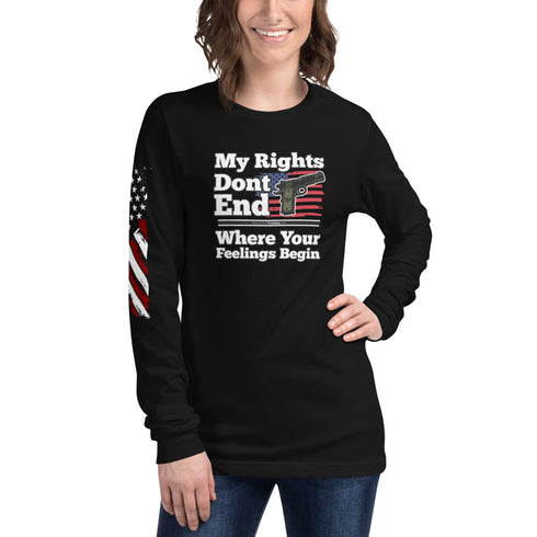 My Rights Don't End Where Your Feelings Begin Unisex Long Sleeve Tee - Mainstream Freedom