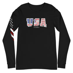 USA Unisex Long Sleeve Tee - Mainstream Freedom