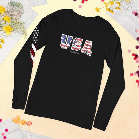 USA Unisex Long Sleeve Tee - Mainstream Freedom