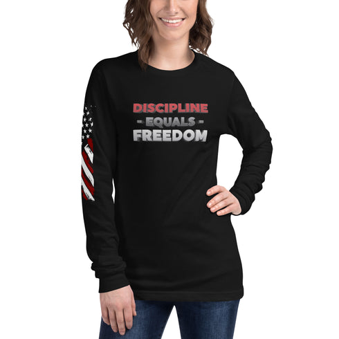 Discipline Equals Freedom Unisex Long Sleeve Tee - Mainstream Freedom