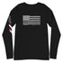 Grunge American Flag Unisex Long Sleeve Tee - Mainstream Freedom