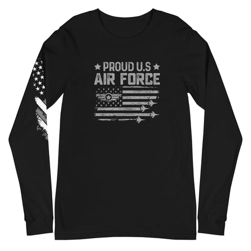 Proud US Air Force Unisex Long Sleeve Tee - Mainstream Freedom