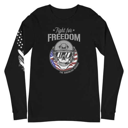 Fight For Freedom - The American Heroes Unisex Long Sleeve Tee - Mainstream Freedom