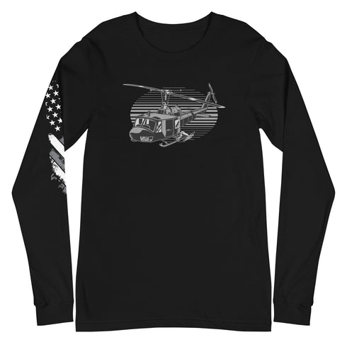 Helicopter Unisex Long Sleeve Tee - Mainstream Freedom
