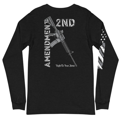2nd Amendment Right To Bear Arms (Back) Unisex Long Sleeve Tee - Mainstream Freedom