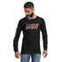 USA Grunge Unisex Long Sleeve Tee - Mainstream Freedom