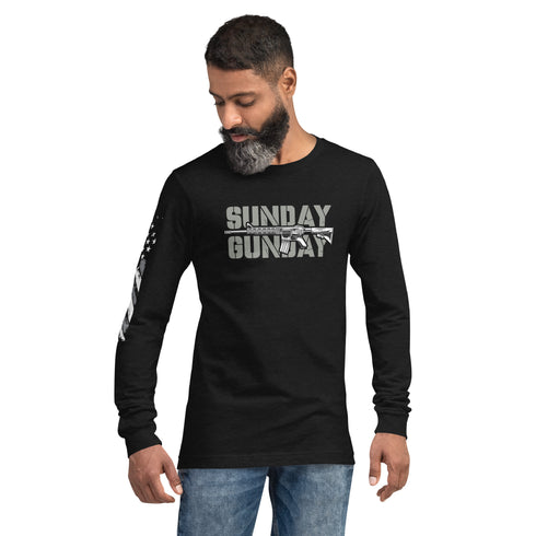 Sunday Gun Day Unisex Long Sleeve Tee - Mainstream Freedom