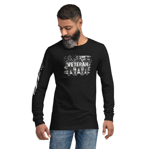 Veteran Army Silhouette Unisex Long Sleeve Tee - Mainstream Freedom