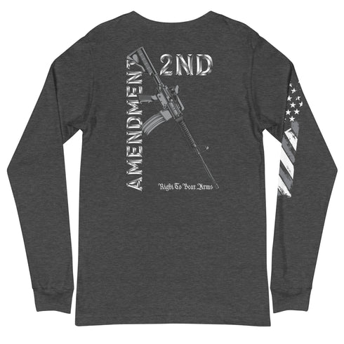 2nd Amendment Right To Bear Arms (Back) Unisex Long Sleeve Tee - Mainstream Freedom