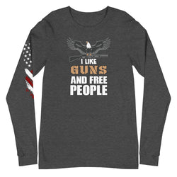 I Like Guns and Free People Unisex Long Sleeve Tee - Mainstream Freedom
