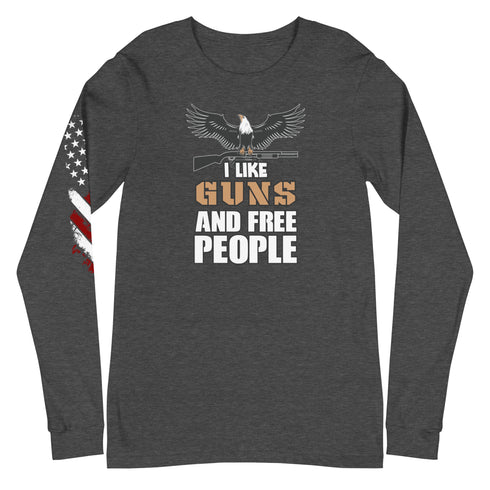 I Like Guns and Free People Unisex Long Sleeve Tee - Mainstream Freedom
