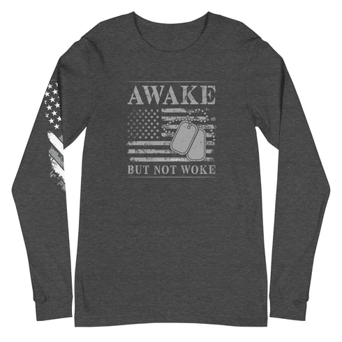 Awake But Not Woke Unisex Long Sleeve Tee - Mainstream Freedom