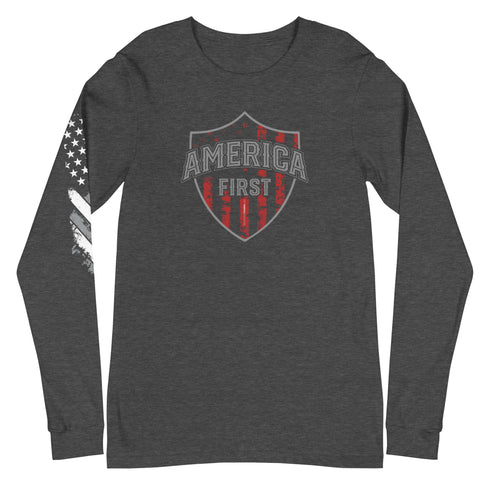 America First Unisex Long Sleeve Tee - Mainstream Freedom