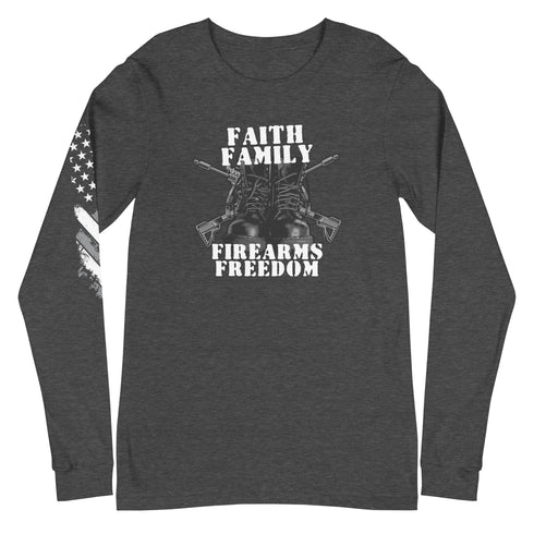 Faith Family Firearms Freedom Unisex Long Sleeve Tee - Mainstream Freedom