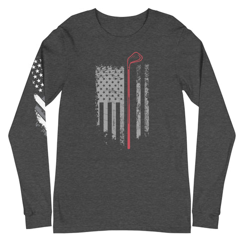 Grunge American Golfer Unisex Long Sleeve Tee - Mainstream Freedom