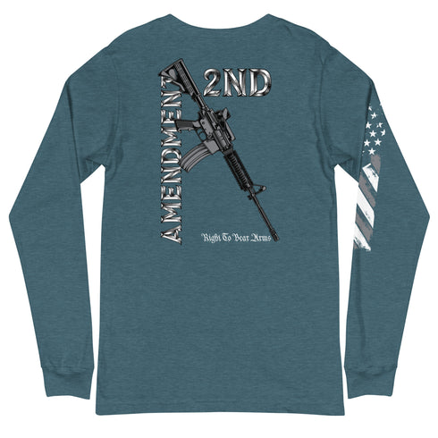 2nd Amendment Right To Bear Arms (Back) Unisex Long Sleeve Tee - Mainstream Freedom