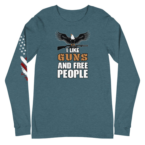 I Like Guns and Free People Unisex Long Sleeve Tee - Mainstream Freedom