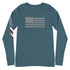 Grunge American Flag Unisex Long Sleeve Tee - Mainstream Freedom