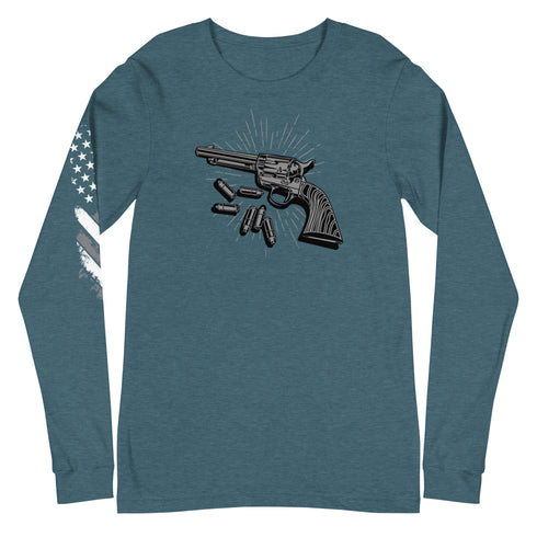Vintage Revolver Unisex Long Sleeve Tee - Mainstream Freedom