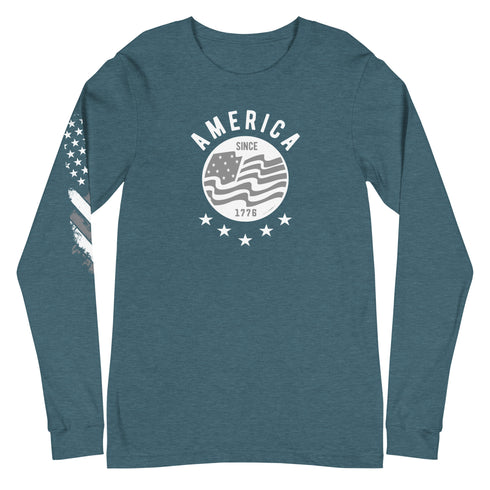 America Since 1776 Unisex Long Sleeve Tee - Mainstream Freedom