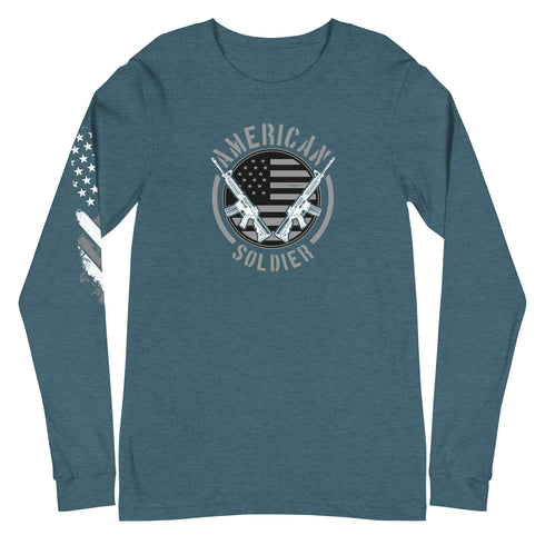 American Soldier Unisex Long Sleeve Tee - Mainstream Freedom