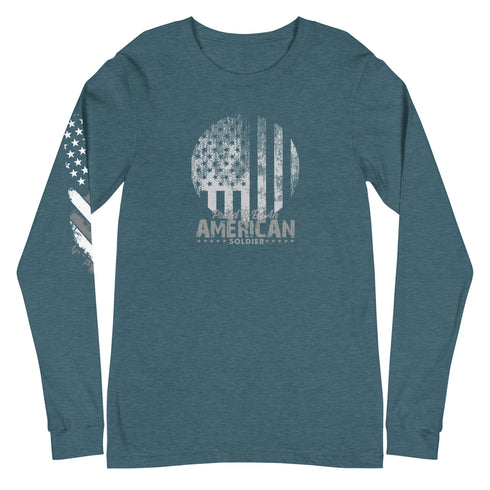 Proud To Be An American Soldier Unisex Long Sleeve Tee - Mainstream Freedom