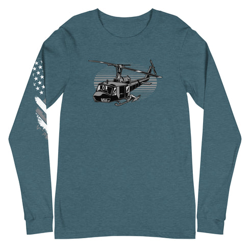 Helicopter Unisex Long Sleeve Tee - Mainstream Freedom