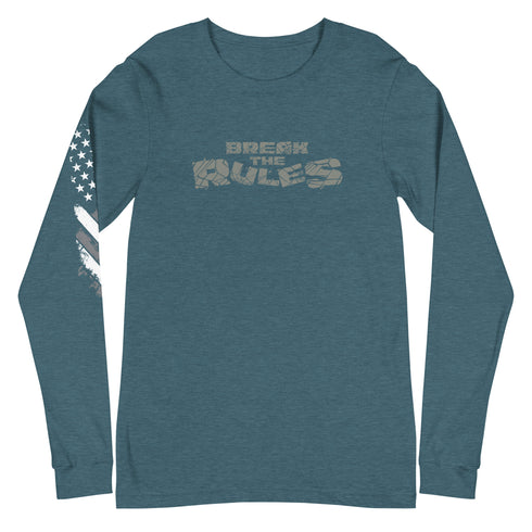 Break The Rules Unisex Long Sleeve Tee - Mainstream Freedom
