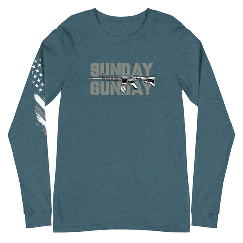 Sunday Gun Day Unisex Long Sleeve Tee - Mainstream Freedom
