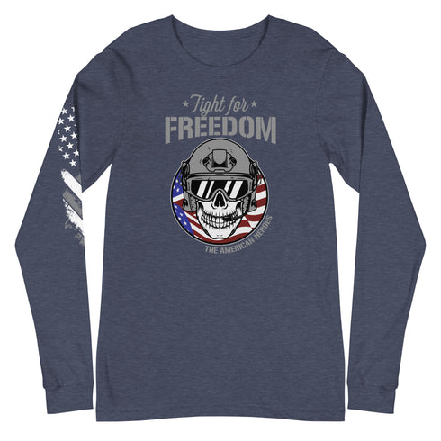 Fight For Freedom - The American Heroes Unisex Long Sleeve Tee - Mainstream Freedom