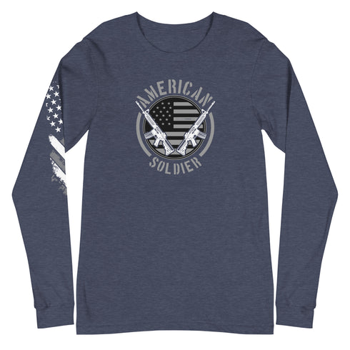 American Soldier Unisex Long Sleeve Tee - Mainstream Freedom