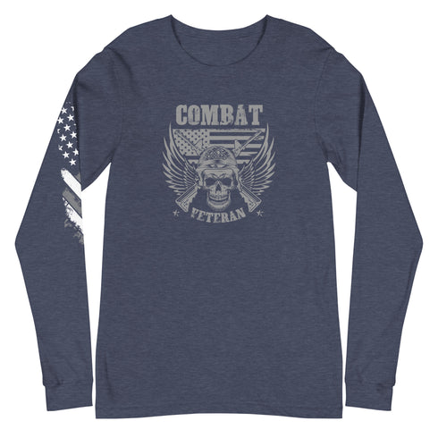 Combat Veteran Unisex Long Sleeve Tee - Mainstream Freedom