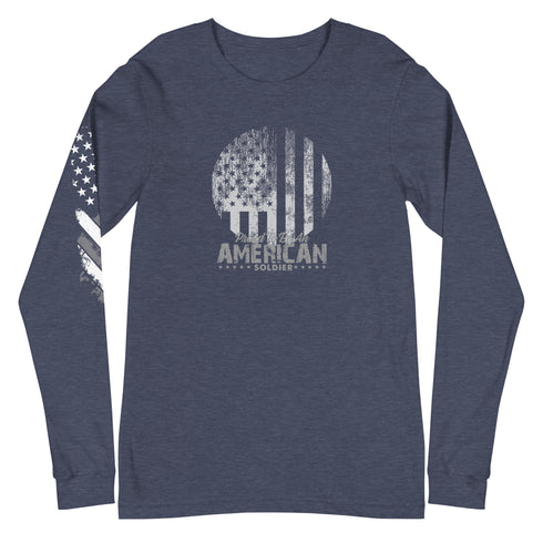 Proud To Be An American Soldier Unisex Long Sleeve Tee - Mainstream Freedom