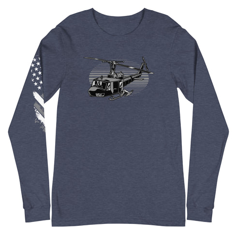 Helicopter Unisex Long Sleeve Tee - Mainstream Freedom