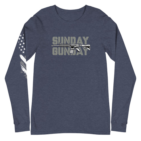 Sunday Gun Day Unisex Long Sleeve Tee - Mainstream Freedom