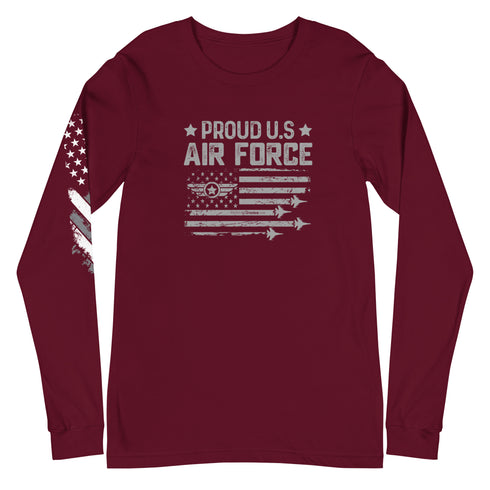 Proud US Air Force Unisex Long Sleeve Tee - Mainstream Freedom