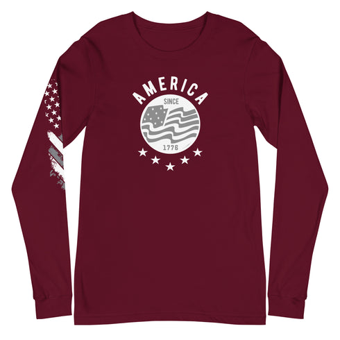 America Since 1776 Unisex Long Sleeve Tee - Mainstream Freedom