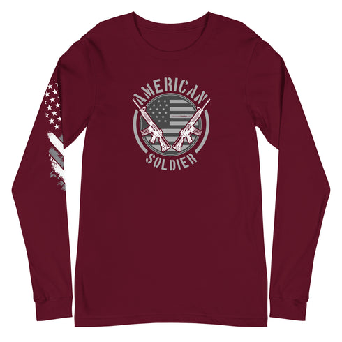American Soldier Unisex Long Sleeve Tee - Mainstream Freedom