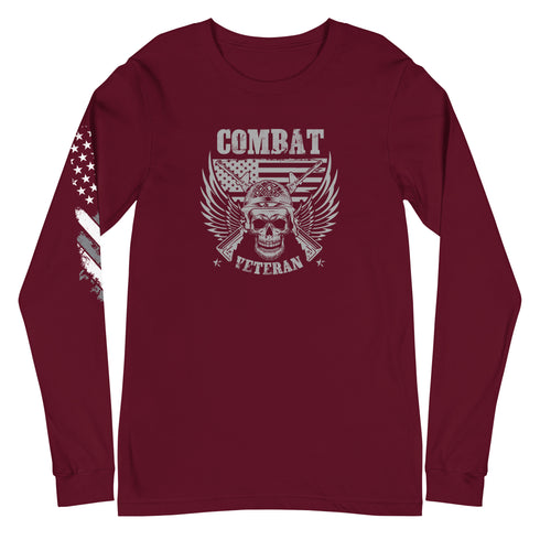 Combat Veteran Unisex Long Sleeve Tee - Mainstream Freedom