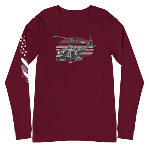Helicopter Unisex Long Sleeve Tee - Mainstream Freedom