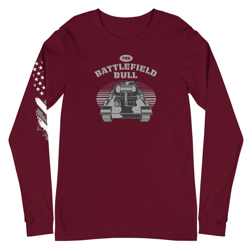 The Battlefield Bull Unisex Long Sleeve Tee - Mainstream Freedom