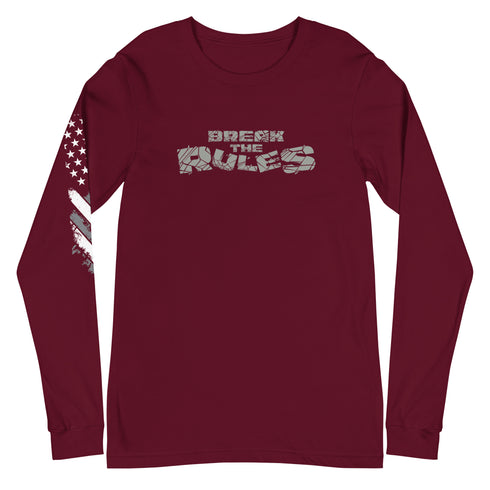 Break The Rules Unisex Long Sleeve Tee - Mainstream Freedom